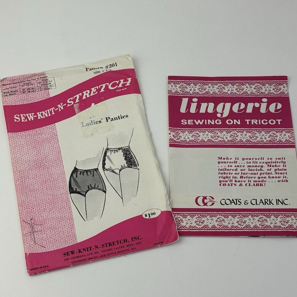 Vtg 60s Ladies Panties Size 4-6 UNCUT Pattern 201 Lingerie Guide